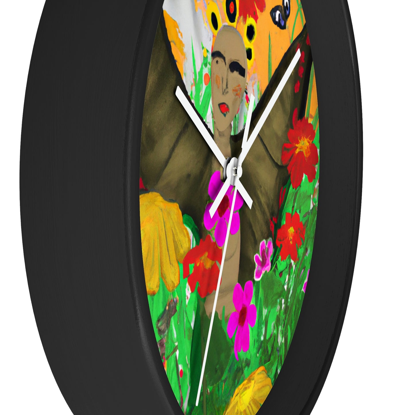 "Butterfly Ballet in the Wildflower Meadow" - The Alien Wall Clock