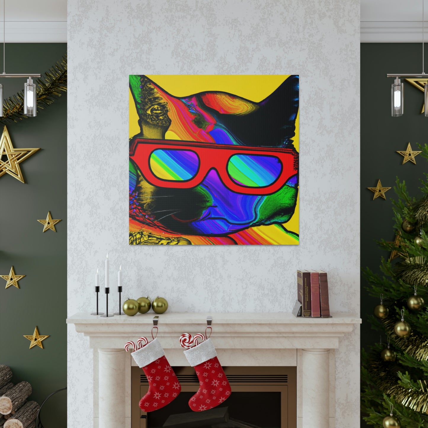 "Coole Katze mit Sonnenbrille" - The Alien Canva