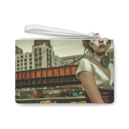 "ChronoTown: Where Time Stands Still" - Die Alien Clutch Bag