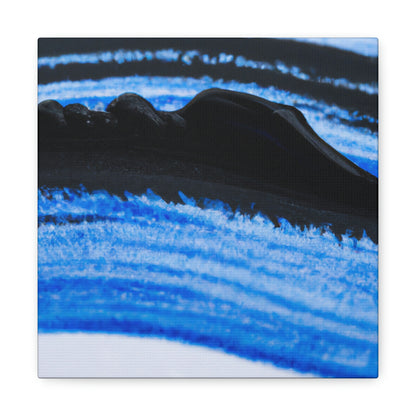 "Eine blau-schwarze Traumlandschaft" - Leinwand