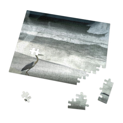 "A Sea of Turmoil: A Heron's Restlessness". - The Alien Jigsaw Puzzle