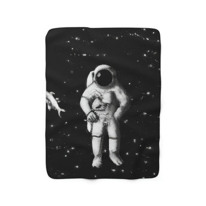 "A Celestial Sea Dance" - The Alien Sherpa Fleece Blanket