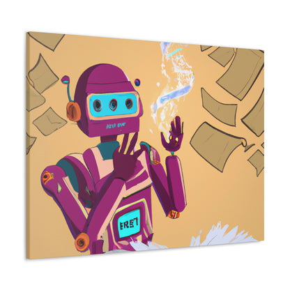 "Robot Librarian and the Magical Tome" - The Alien Canva