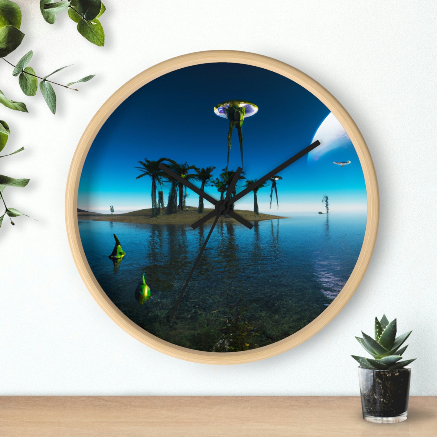 "Invasion of the Island E.T.s" - The Alien Wall Clock