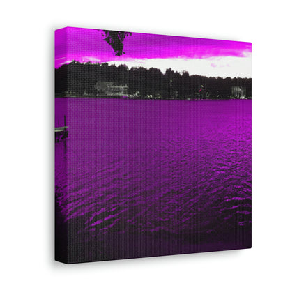 "The Neon Purple Lakefront" - The Alien Canva