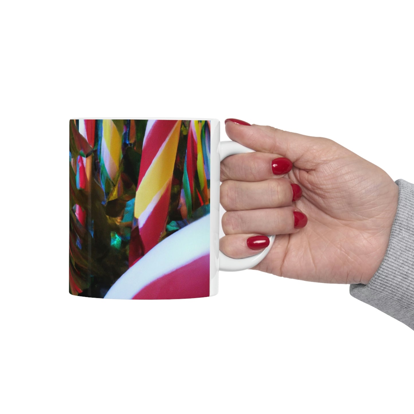 "Candy Cane Wonderland" - Taza de cerámica Alien 11 oz