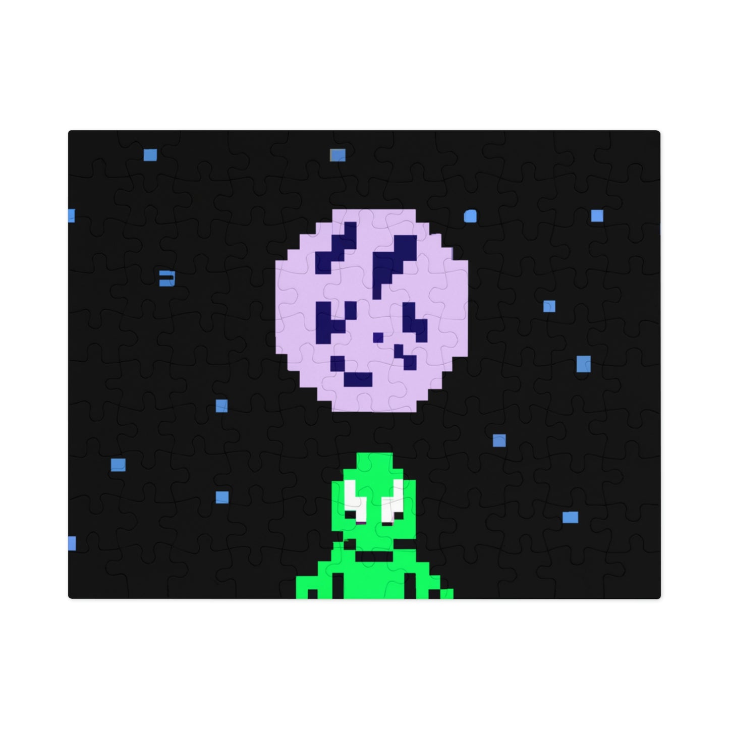 "Testigo solitario del cielo nocturno" - El rompecabezas alienígena Pixel Art