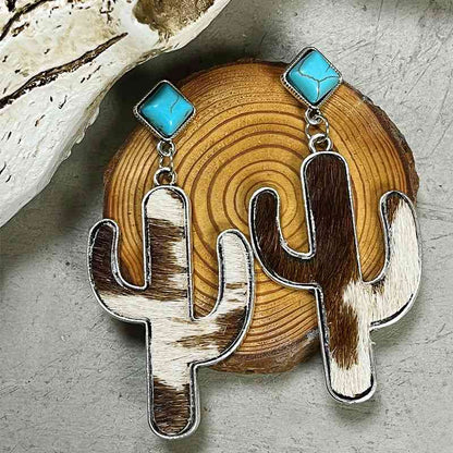 Pendientes Cactus Turquesa