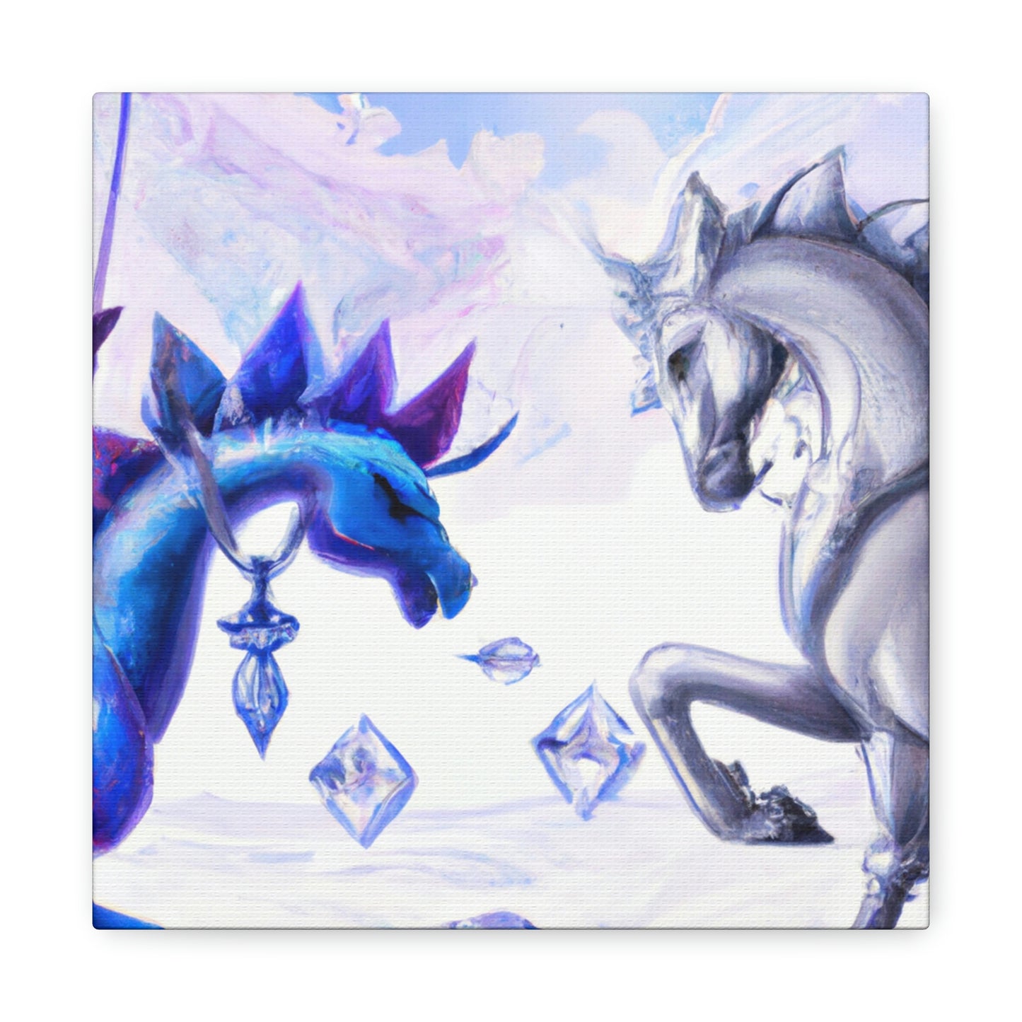 "The Crystal War: Dragon vs Pegasus" - The Alien Canva