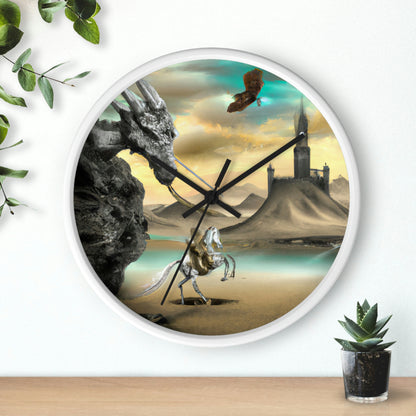 The Knight and the Dragon's Throne - The Alien Wall Clock