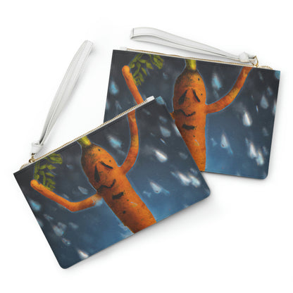 "Jubilant Jig in the Rain" - Die Alien Clutch Bag