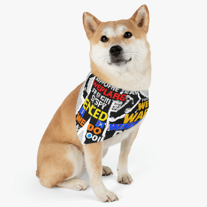 Superhéroe Word Pop Art - El collar de bandana para mascotas alienígenas