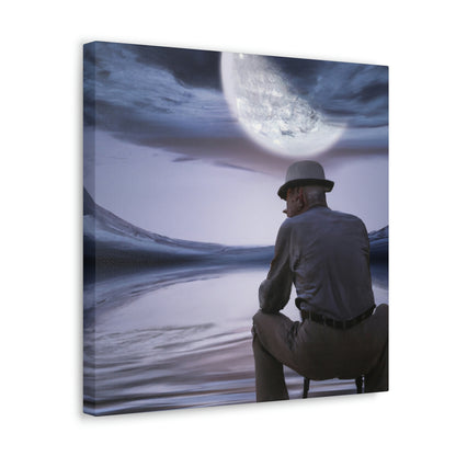 Moonlight Reflections on a Quiet Lake - The Alien Canva