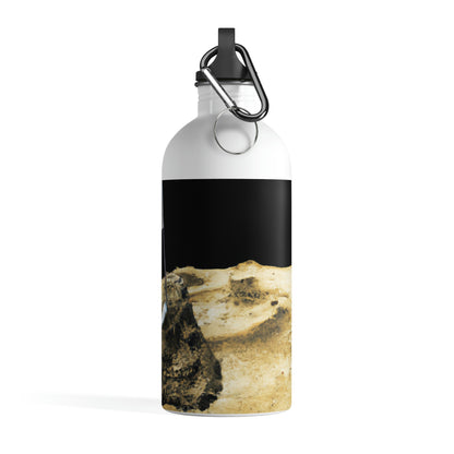 "Claiming Space: The Astronaut's Asteroid Flag Planting" - The Alien Stainless Steel Water Bottle