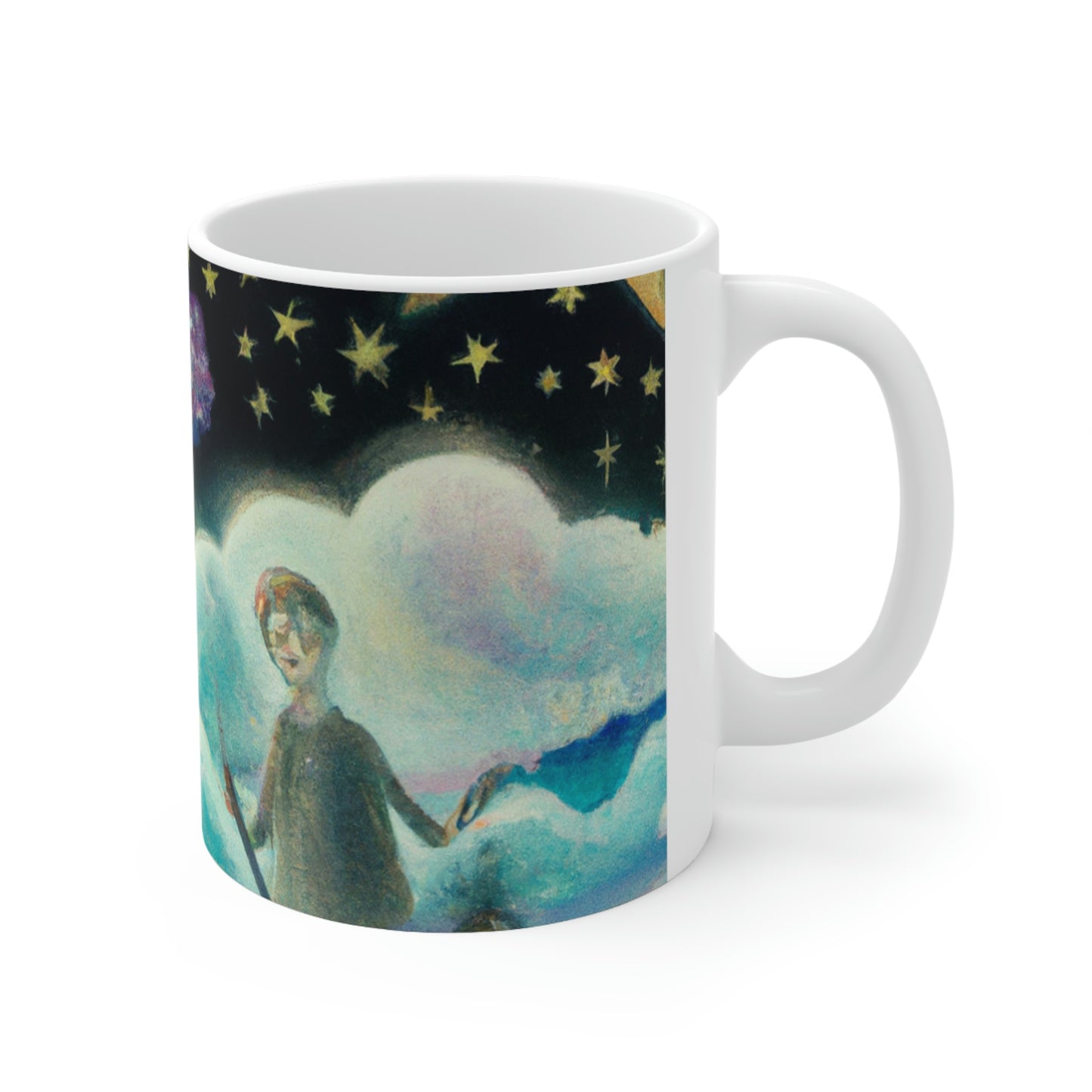 "Un mar de diamantes en la noche" - Taza de cerámica The Alien 11 oz