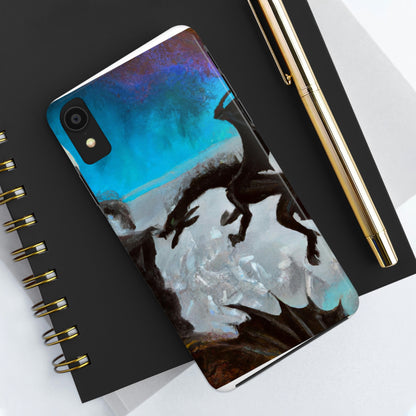 "Clash of Fire and Steel on the Moonlit Cliff" - The Alien Tough Phone Cases