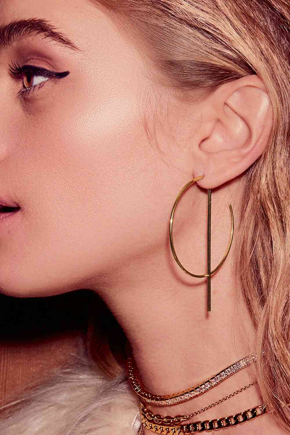 C-Hoop-Ohrringe aus Edelstahl