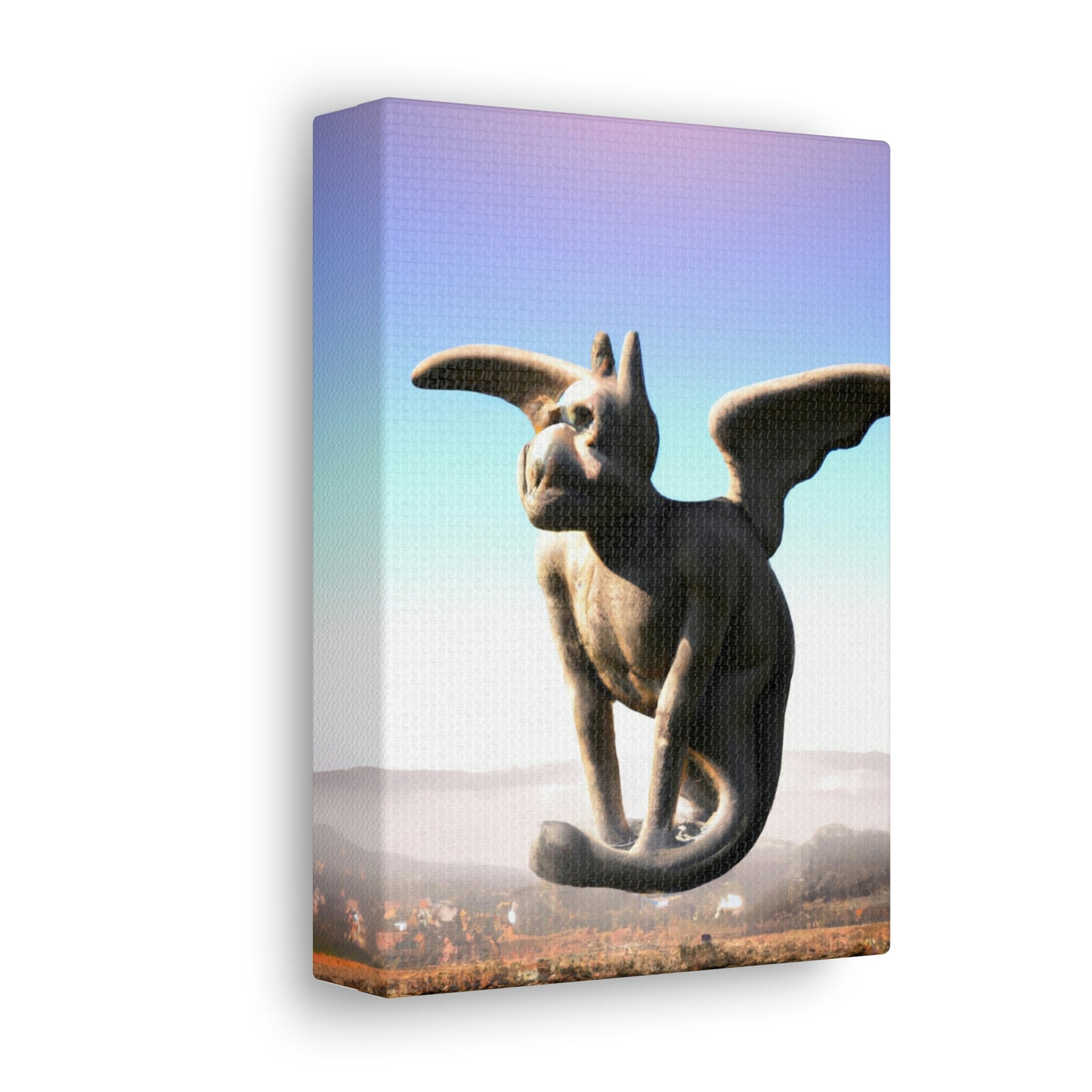 "Alone on the Hilltop: The Tale of a Solitary Gargoyle" - The Alien Canva