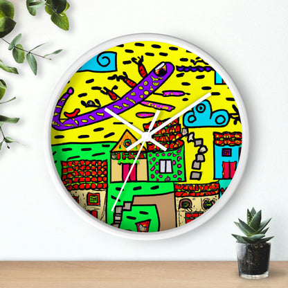 "A Slumbering Village of the Soaring Dragon" - The Alien Wall Clock