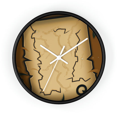 "The Mysterious Map of Buried Treasures" - The Alien Wall Clock