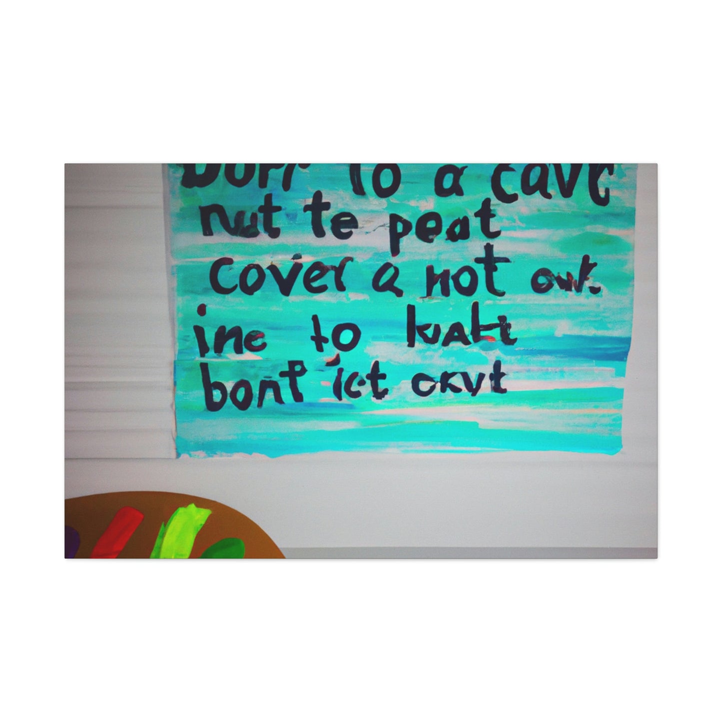 Paint the Words: An Artist's Quote Inspired Creation - Canvas