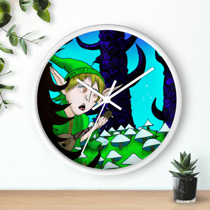 "The Tune-Trotting Elf and the Haunted Forest" - The Alien Wall Clock