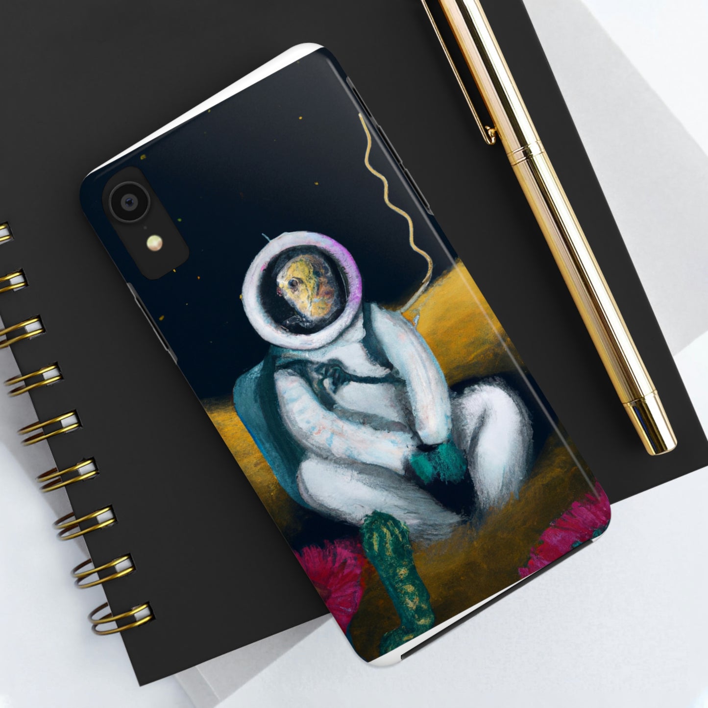 "Solo en la oscuridad: la supervivencia de un astronauta solitario" - The Alien Tough Phone Cases