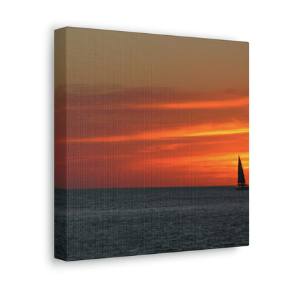 "Serene Sails: A Peaceful Sunset" - The Alien Canva