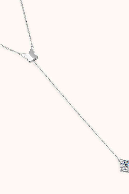 1 Karat Moissanit 925 Sterling Silber Halskette