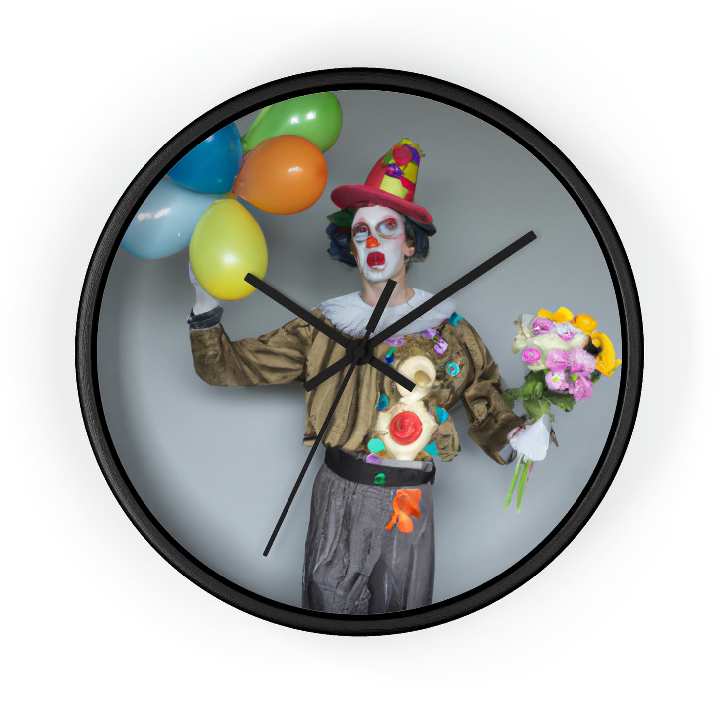 "Clowning Around with Balloons" - The Alien Wall Clock