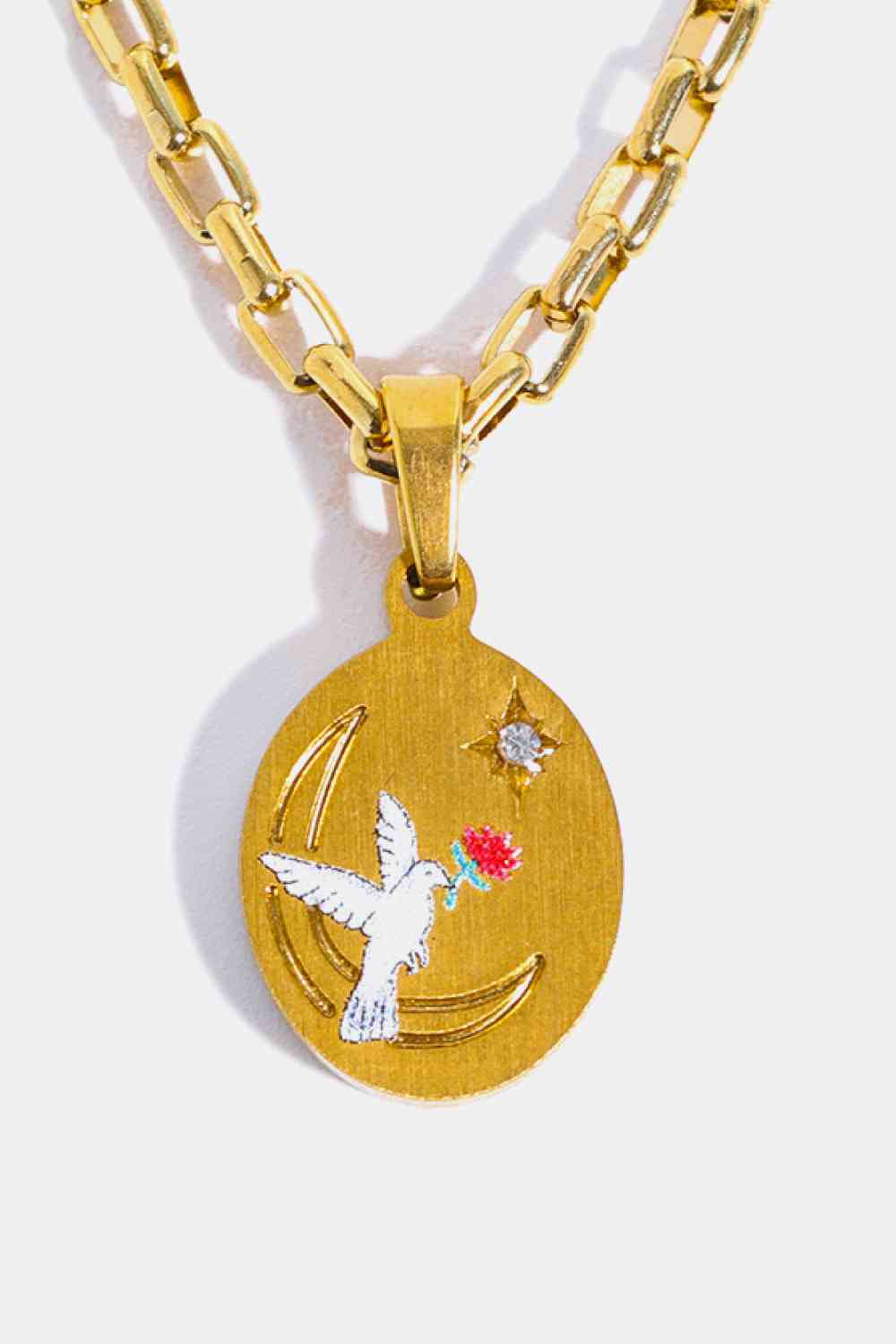 Halskette aus Edelstahl mit 18-Karat-Vergoldung