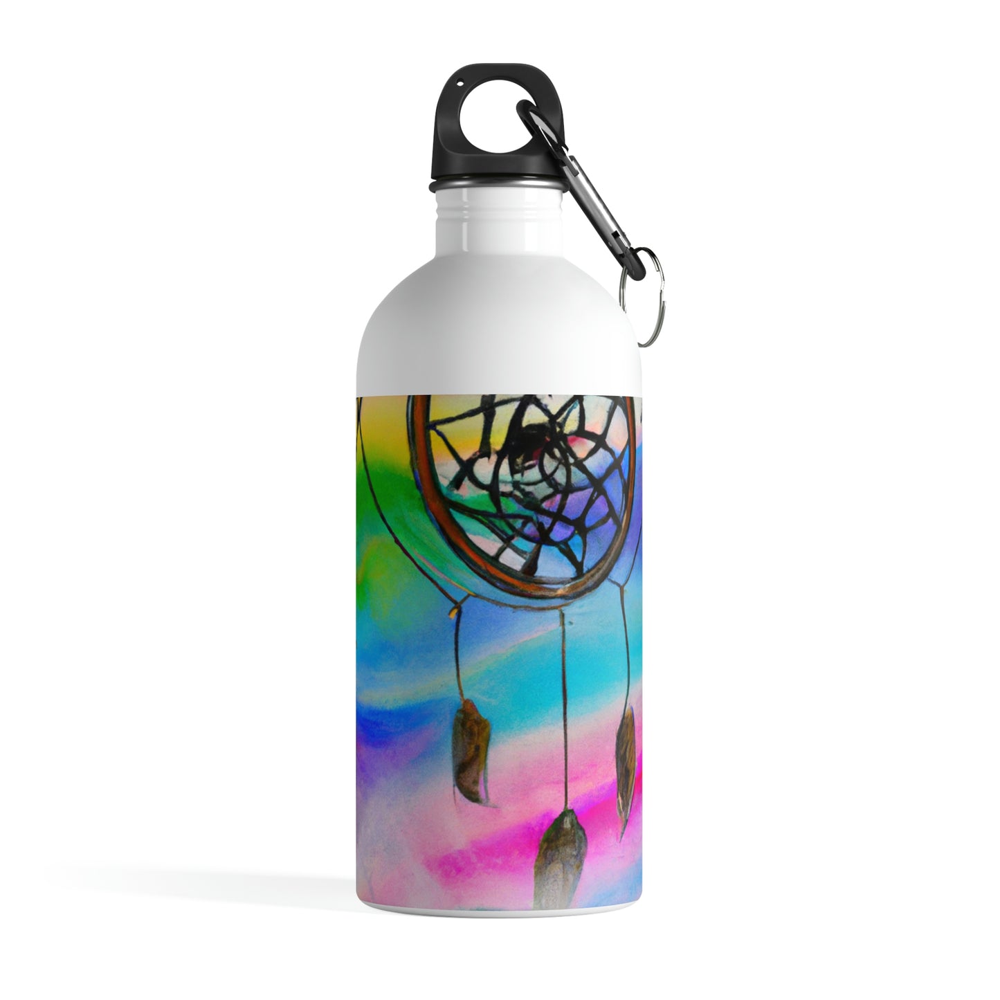 "A Galaxy of Dreams: A Colorful Dreamcatcher Captures Falling Stardust" - The Alien Stainless Steel Water Bottle