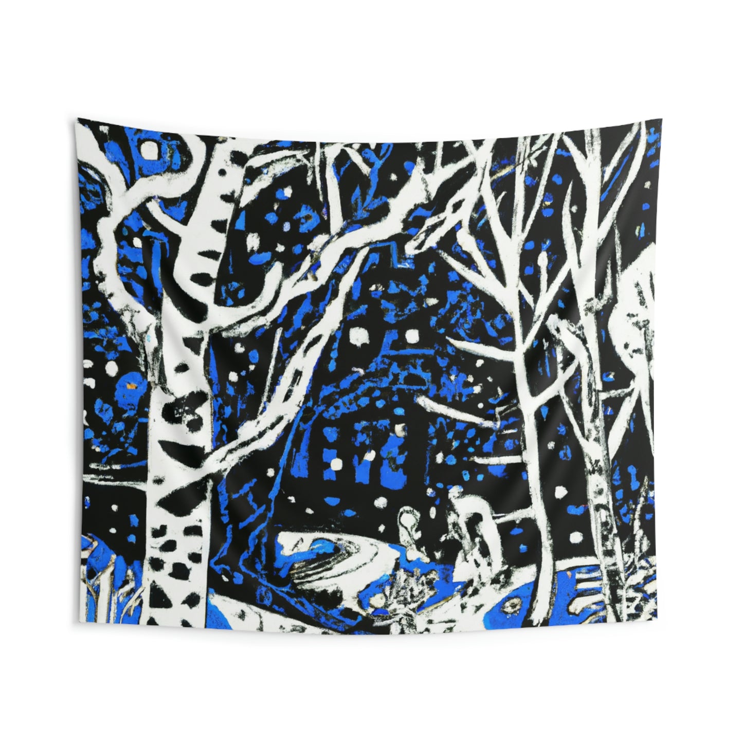 Snowy Forest Night: A Fairytale Odyssey - The Alien Wall Tapestries