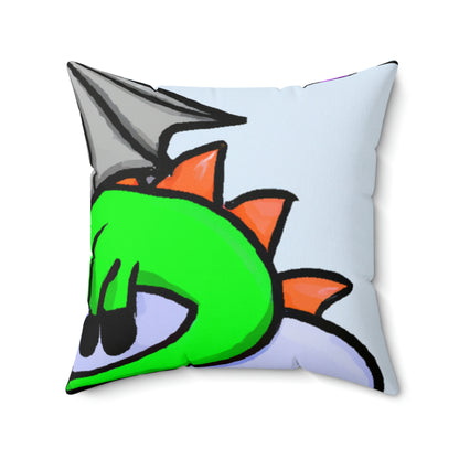 "A Dreamy Dragon's Nap" - The Alien Square Pillow