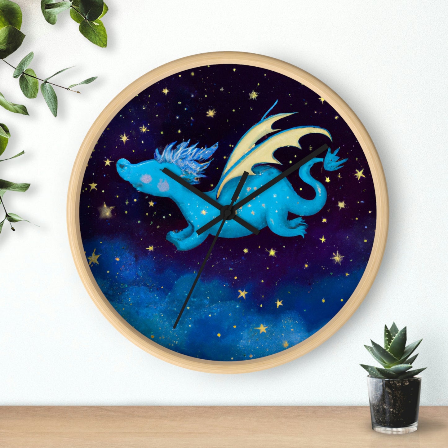 "Drifting Among the Stars: The Story of a Baby Dragon" - The Alien Wall Clock