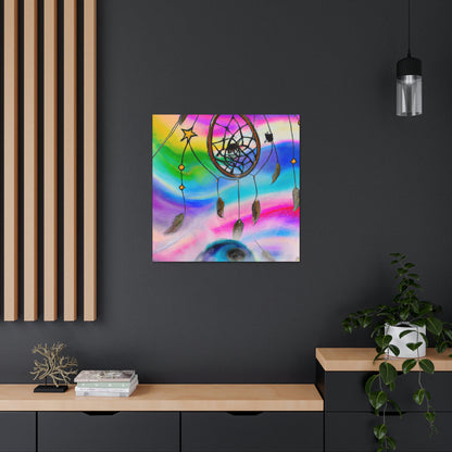 "A Galaxy of Dreams: A Colorful Dreamcatcher Captures Falling Stardust" - The Alien Canva