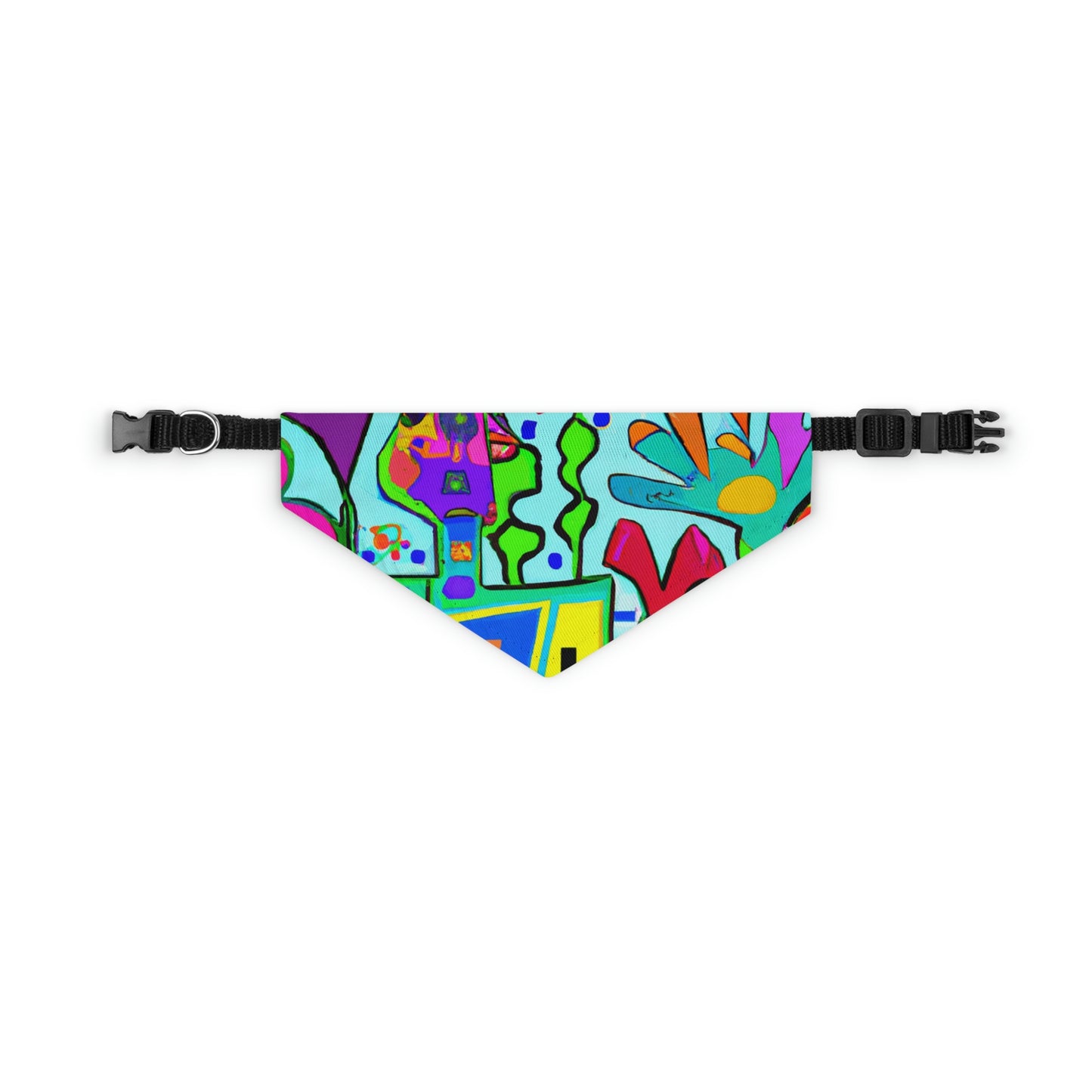 "A Mystical Garden of Rainbow Petals" - The Alien Pet Bandana Collar