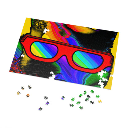 "Coole Katze mit Sonnenbrille" - Das Alien-Puzzle