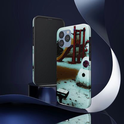 "Melancholy Snowman in a Silent Playground" - The Alien Tough Phone Cases