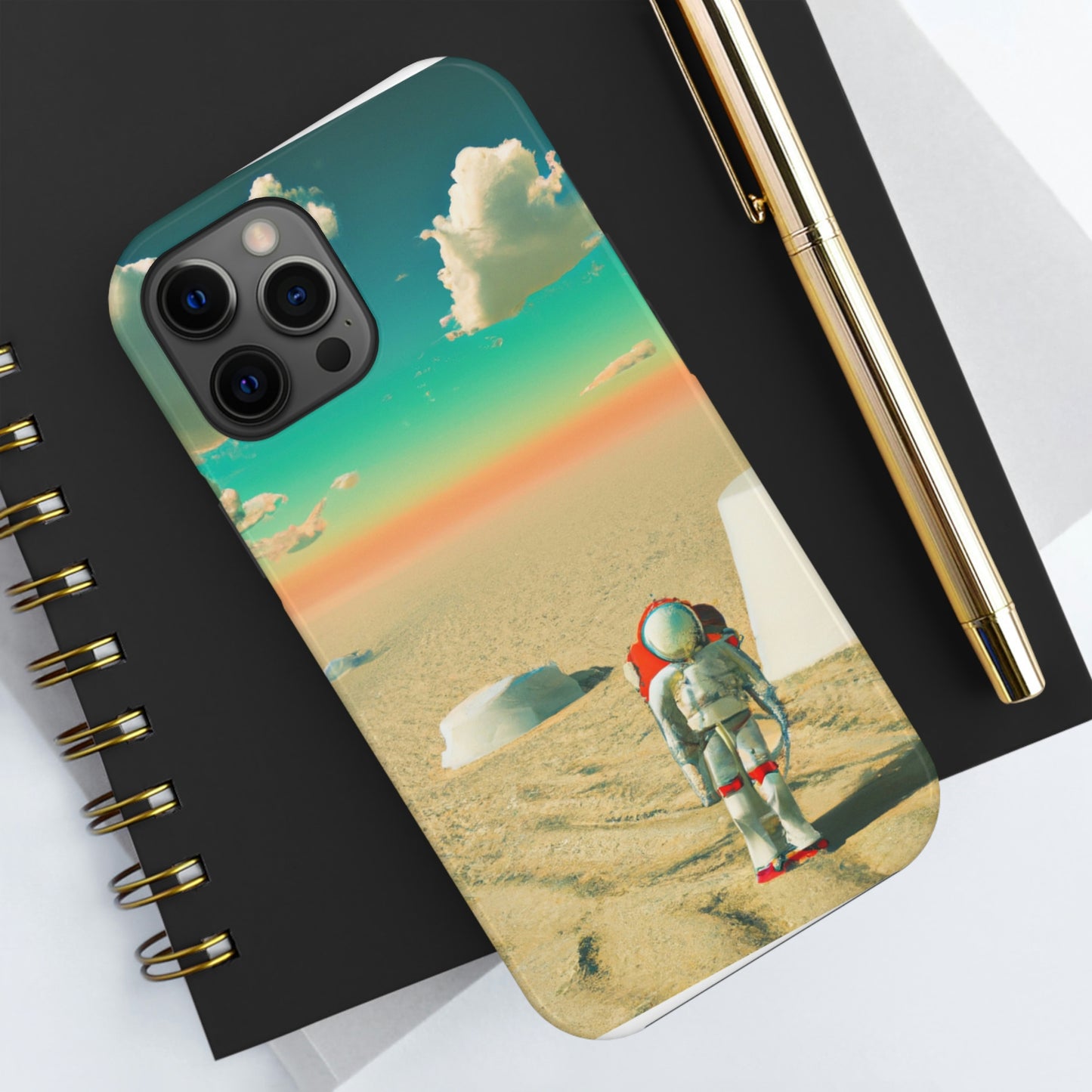 "Un astronauta extraviado: solo en un planeta abandonado" - The Alien Tough Phone Cases