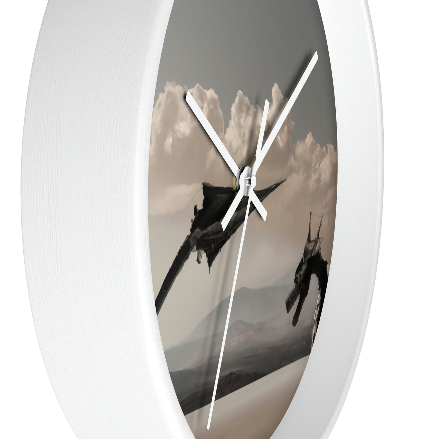 "A Warrior's Last Stand: The Battle Against the Metal Dragon" - The Alien Wall Clock