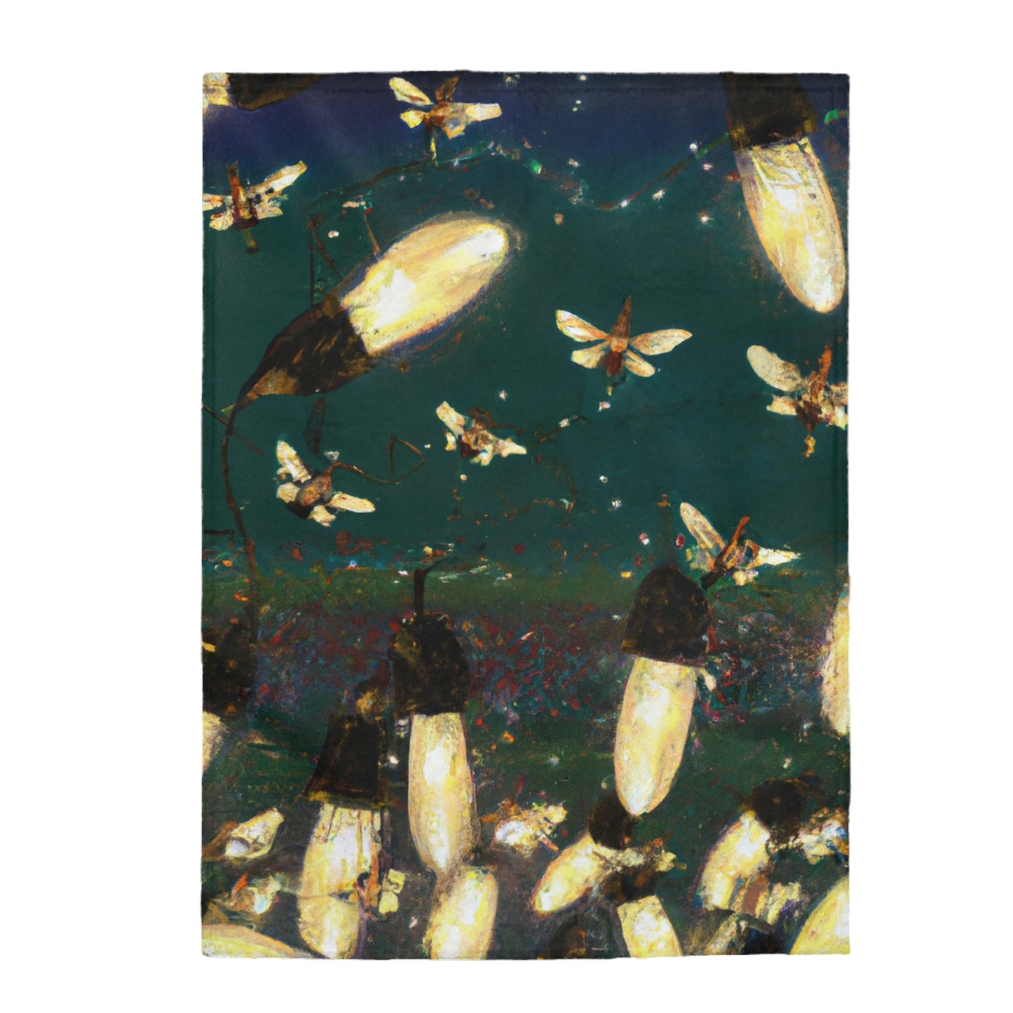 Twinkling Fireflies in the Evening Sky - The Alien Velveteen Plush Blanket