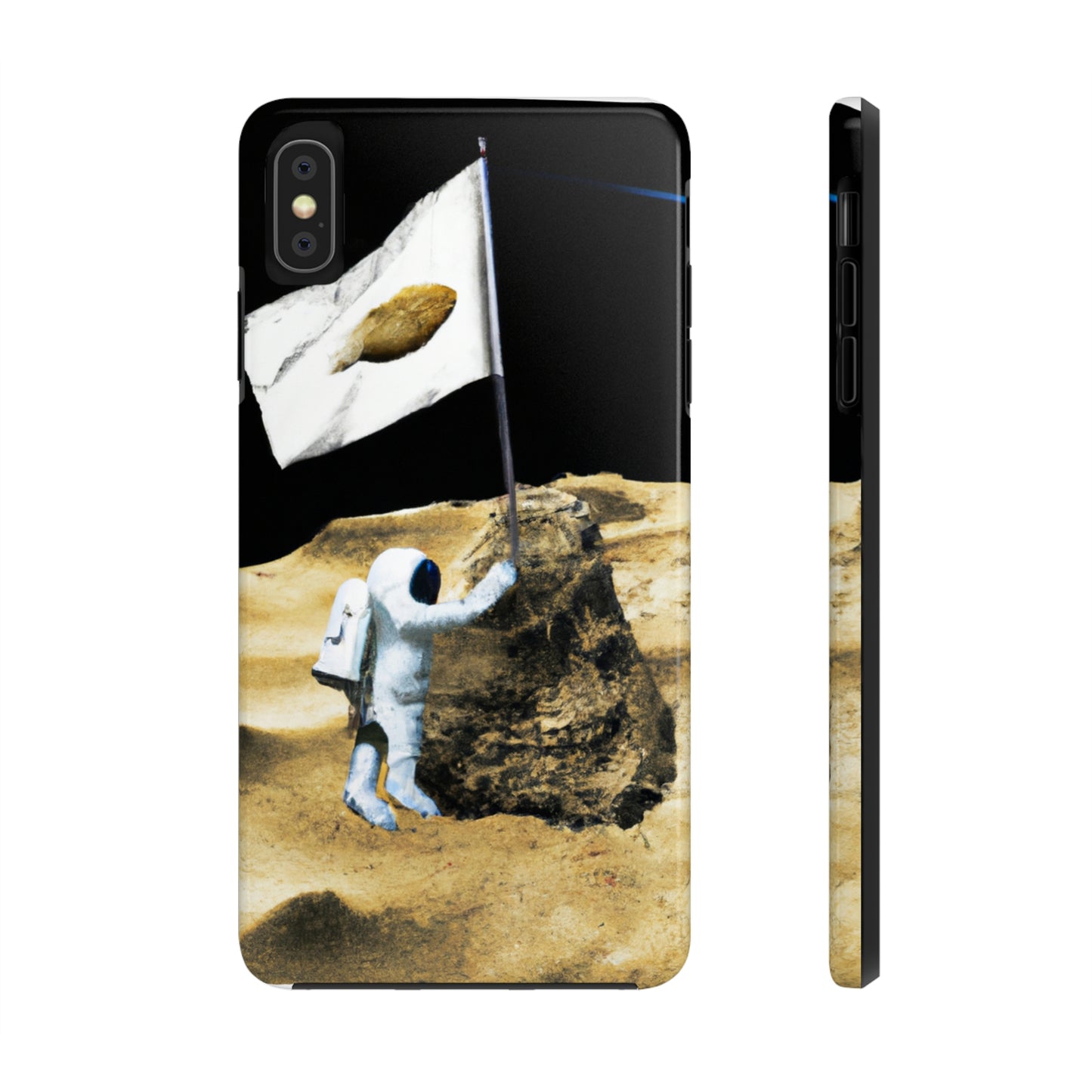 "Reclamando espacio: la plantación de la bandera del asteroide del astronauta" - The Alien Tough Phone Cases