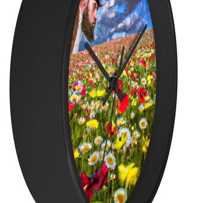 "Un maravilloso recorrido por el esplendor floral" - El reloj de pared alienígena