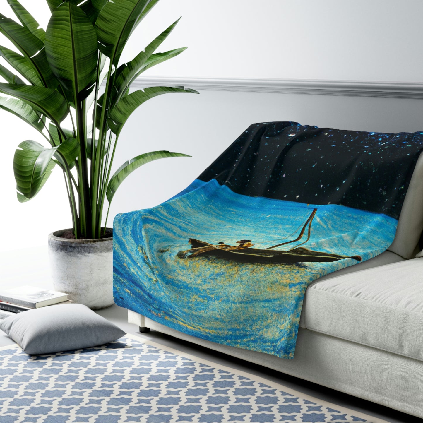 "A Voyage of Starlight". - The Alien Sherpa Fleece Blanket