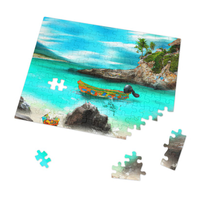 "Fiesta Caribeña en la Playa - Una Exploración Digital de la Cultura Mexicana" - The Alien Jigsaw Puzzle