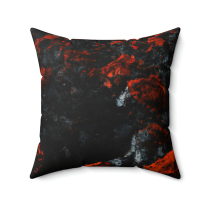 "Inferno der Blüten" - Das Alien Square Pillow