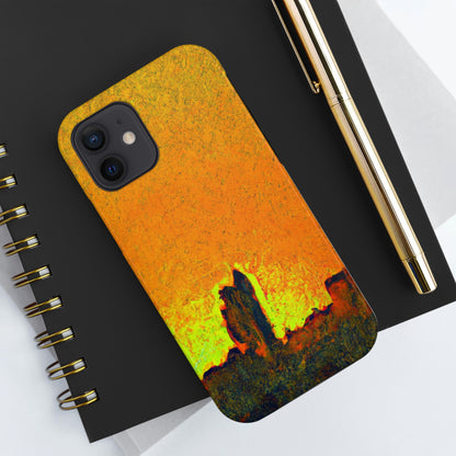 "Erleuchtet von der untergehenden Sonne: Enthüllung einer verborgenen Stadt" - The Alien Tough Phone Cases