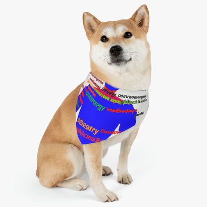 "El retrato de arte de la palabra superheroica" - El collar de bandana para mascota alienígena