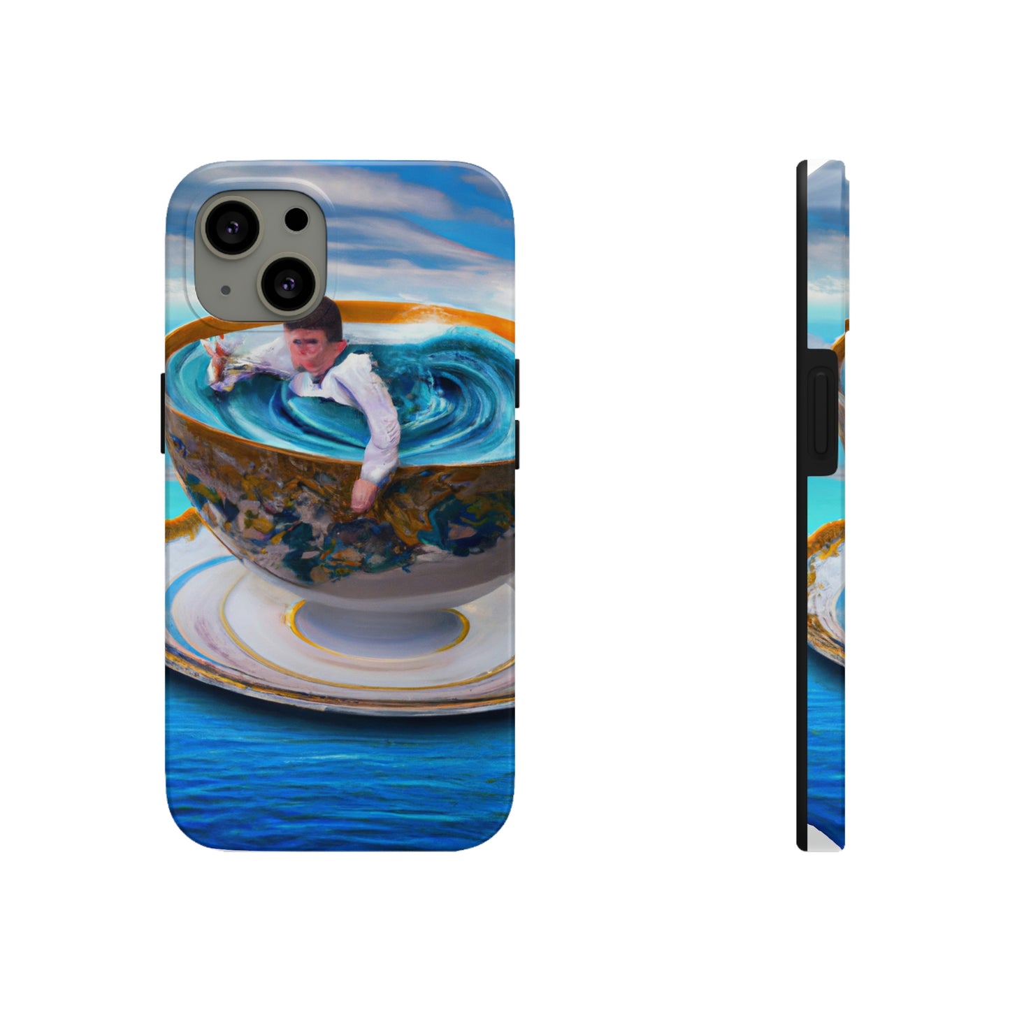 "Adrift in a China Cup: The Story of a Lost Child's Oceanic Adventure" - The Alien Tough Phone Cases